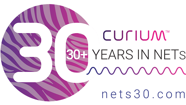 30+ years in NETs CURIUM logo.